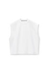 Alexander Wang white 棉质立体标志肌肉背心