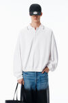 Alexander Wang white long-sleeve polo shirt