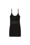 alexander wang 徽标弹力连衣裙 black