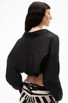 alexander wang 密织棉质叠搭短款博莱罗衬衫 black