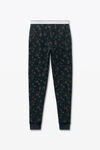Alexander Wang washed black multi unisex waffle-knit jogger pant