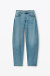 Alexander Wang classic light indigo 再生牛仔布加大款低腰牛仔裤