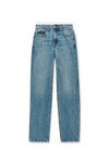Alexander Wang vintage light indigo 网眼织物面料腰带预制款牛仔