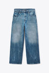Alexander Wang vintage marbled blue surge阔腿牛仔裤
