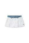 Alexander Wang white 牛仔布腰带棉质牛津布平角短裤