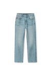 alexander wang og 高腰烟管牛仔裤 vintage faded indigo