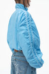 Alexander Wang washed sky ruched track jacket