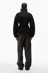 alexander wang 泰迪抓绒和尼龙塑形夹克 black