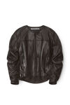 alexander wang oversized moto jacket in buttery leather black