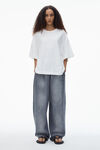 Alexander Wang washed chalk unisex crystal hotfix sweatpant