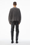 Alexander Wang vintage grey 棉质毛圈布男士徽标装饰圆领运动衫