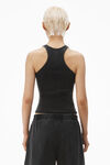 Alexander Wang washed black 罗纹棉经典工字背心