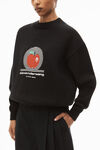 alexander wang ny apple 密织棉质套头衫 black