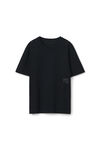 Alexander Wang black 黑色棉质平纹针织徽标 t 恤