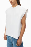 Alexander Wang white 棉质立体标志肌肉背心