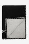 Alexander Wang black/white heritage blanket with script logo