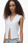 Alexander Wang vintage white 双面 v 领背心上衣