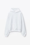 Alexander Wang white 厚实摇粒绒连帽衫