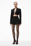 alexander wang 羊毛高腰精裁短裤 black