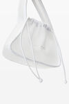 alexander wang ryan 透明罗纹针织小号手袋 white