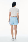 Alexander Wang chambray blue classic boxer short in cotton