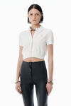 Alexander Wang soft white 白色徽标刺绣开衫