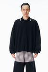 Alexander Wang black 长袖 polo 衬衫