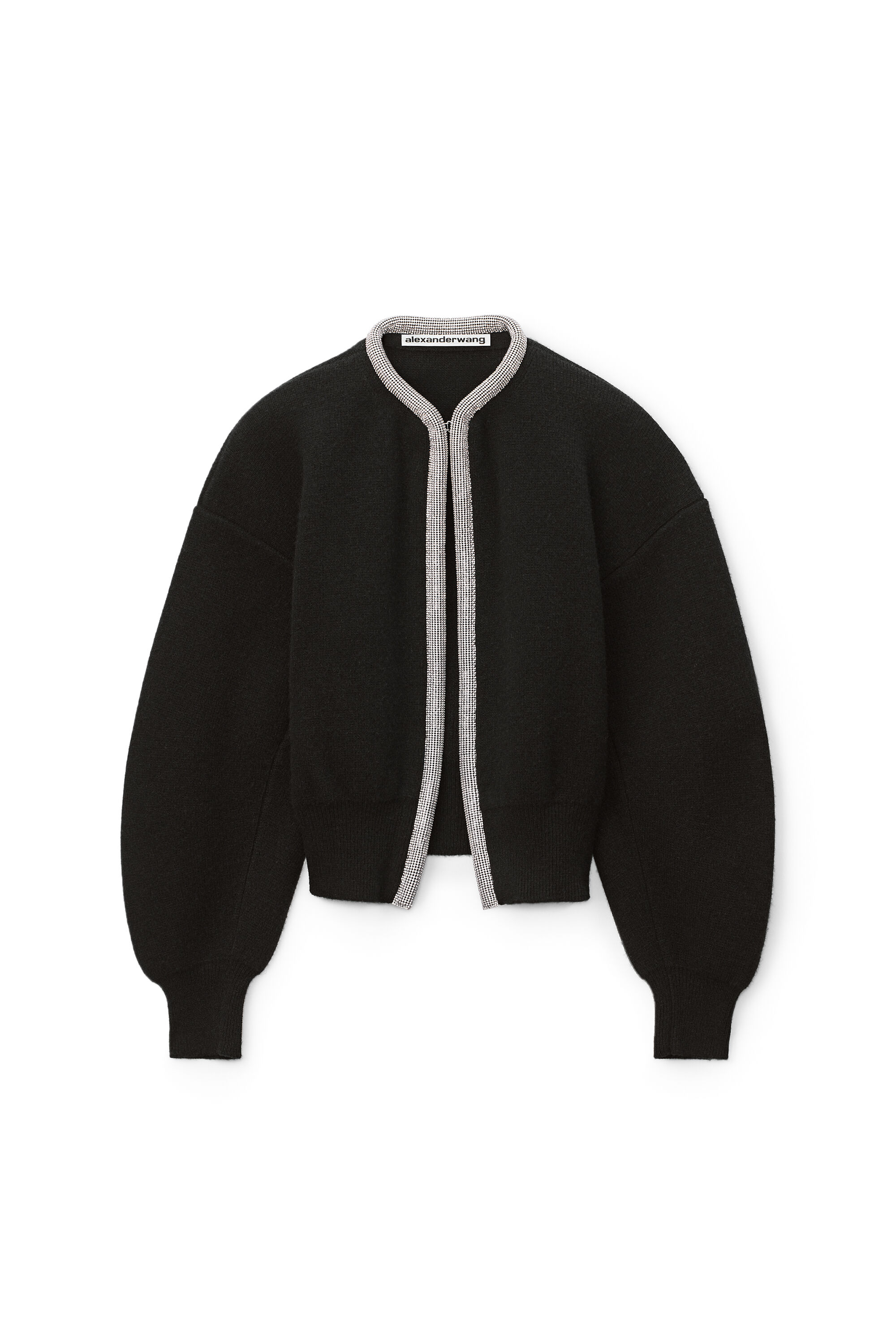 alexanderwang CROP CRYSTAL PLACKET 