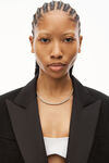 alexander wang diamante a tennis necklace in brass pv gold