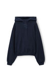 alexander wang puff logo hoodie in glitter terry nine iron