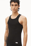 alexander wang 罗纹棉背心 black