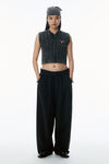Alexander Wang washed black organic cotton vest