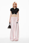 Alexander Wang black punch small tote bag in crackle patent leather