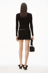 alexander wang 弹力针织高领上衣 black