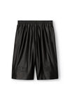 alexander wang 光泽罗缎平纹针织篮球短裤 black