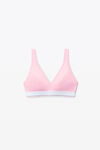 alexander wang bralette in ribbed jersey light pink