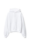 Alexander Wang white 发泡徽标装饰硬挺毛圈布连帽衫
