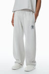 Alexander Wang light heather grey unisex logo oversized cotton terry sweatpants