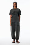Alexander Wang faded black distressed logo cotton tee