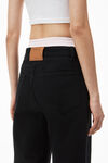 alexander wang ez 中腰直筒牛仔裤 washed black