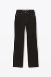 alexander wang fly 高腰堆叠牛仔裤 washed black