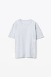 Alexander Wang light heather grey puff logo tee in cotton jersey