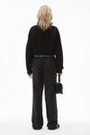 alexander wang pleated pant in cotton tailoring black