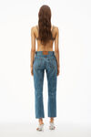 alexander wang og high-rise stovepipe jean in denim  vintage medium indigo