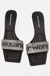 alexander wang jessie crystal slide sandal black