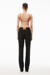 alexander wang fly 高腰堆叠牛仔裤 washed black