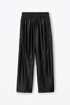 alexander wang track pants in satin faille jersey black