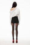 alexander wang pleated shorts in wool tailoring black