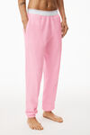 alexander wang unisex jogger in cotton waffle thermal  light pink