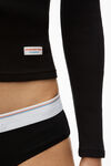 Alexander Wang black long-sleeve tee in ribbed cotton jersey